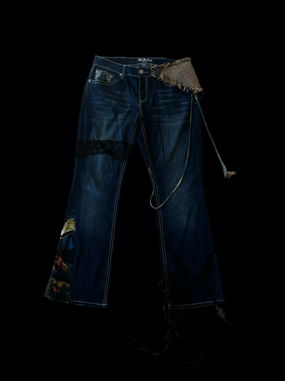 RT Reworked Patchwork Denim — Size 14 (Unisex)