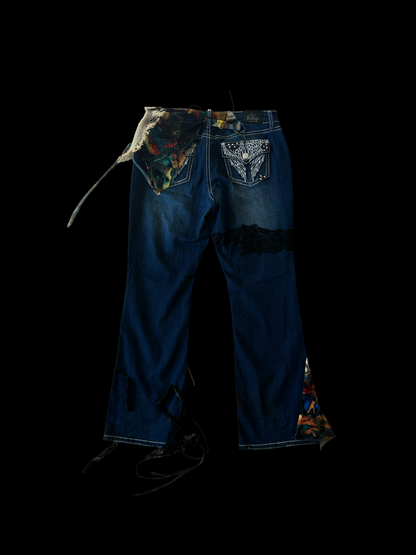RT Reworked Patchwork Denim — Size 14 (Unisex)
