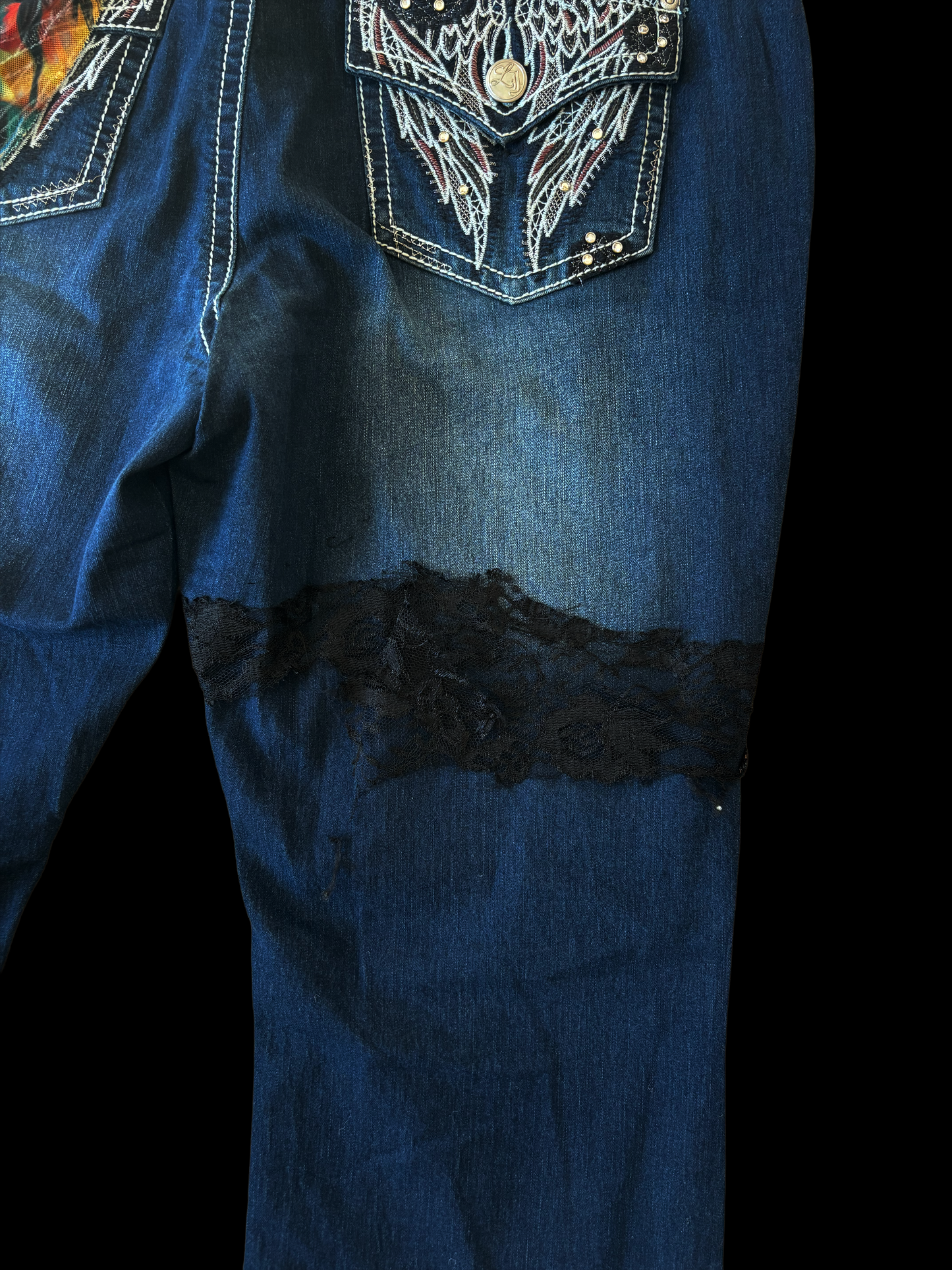 RT Reworked Patchwork Denim — Size 14 (Unisex)