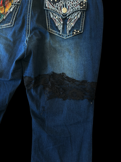 RT Reworked Patchwork Denim — Size 14 (Unisex)