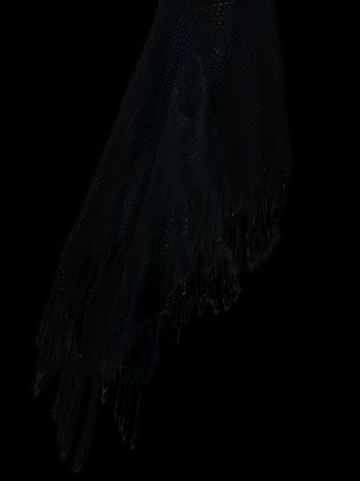 RT Fringe Knit Slash Top — OSFA